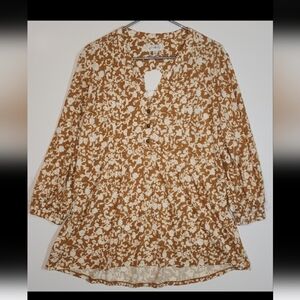 Wonderly 3/4 Length Sleeve Tunic Top NWT Size Xlarge